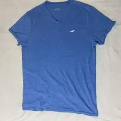 Hollister 青 Vネック Tシャツ Sのサムネイル