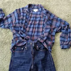 American Eagle 長袖 チェックシャツのみ ネルシャツ　XXS