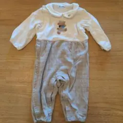 familiar 70サイズ ロンパース クマ刺繍