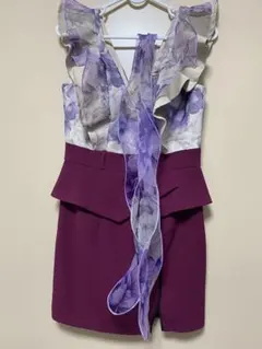 JEWELS フリル付きスカーフドレス S