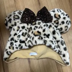 ヒョウ柄ファンキャップ ブラウン