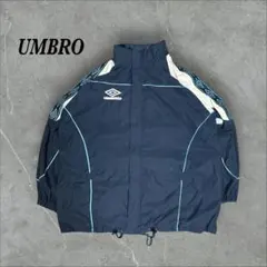 42]90sアンブロ ワンポイント刺繍ロゴ フルジップジャケットブルゾン古着