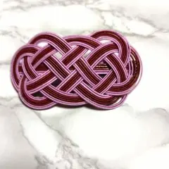 ハンドメイド 水引バレッタ 結びモチーフ