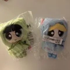 パワーパフガールズ　ぬいぐるみキーホルダー　バブルス　バターカップ