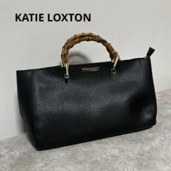 【美品】KATIE LOXTON バンブーハンドル トートバッグ ブラック