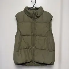 オリーブグリーン 中綿ダウンベスト