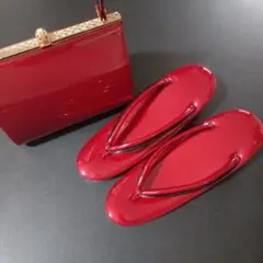 振袖用 エナメル草履バッグセット