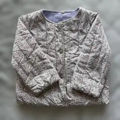 Costco キルティングジャケット 100 花柄 キッズ 内フリース フード無