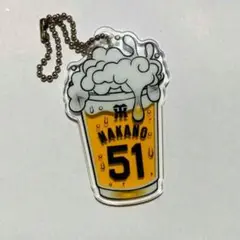 中野拓夢選手 ビール型アクリルキーホルダー 乾杯キャンペーン 阪神 甲子園 新品