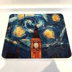 ビッグベン 星空 アート マウスパッド