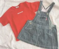 ミキハウス　ベビー　80-90サイズ　デニムワンピース　スカート