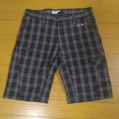 Oakley チェック柄ショートパンツ 34 ゴルフ オークリー