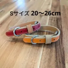 ⑧2点セット/在庫限り　犬首輪 小型犬　中型犬　 レザー シンプル おしゃれのサムネイル