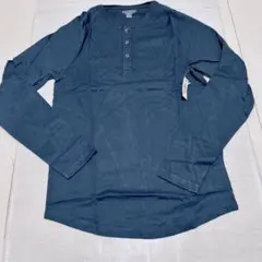 長袖　トップス　ロングTシャツ　シャツ　ネイビー　紺