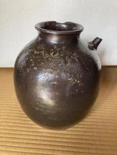 古民具 壺 水瓶 陶器 花器 昭和レトロ オブジェ 日本庭園陶器の花瓶