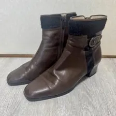銀座ヨシノヤ YoshinoyaGINZAショートブーツ ブラウン 23cm
