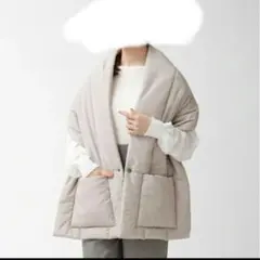 Je me cache キルティング ショール ポケット付き アイボリー 未使用