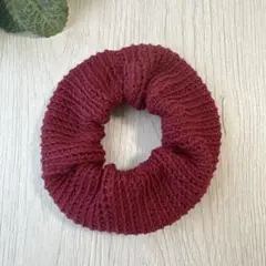 【ヘアアクセサリー】ふっくらシュシュ　シンプル　 鍵編み　かぎ針