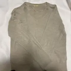GU ベージュ Lサイズ 長袖ニットセーター