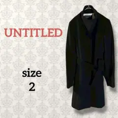 アンタイトル【2】アンゴラ混スタンドカラーロングコート 日本製 サッシュベルト