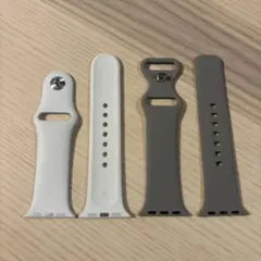 Apple Watch シリコンバンドセット ホワイト グレー