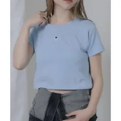 【新品未使用✨】RAY CASSIN レイカズン　刺繍コンパクトT BLUEのサムネイル