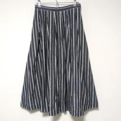 AK+1 Demi-Luxe BEAMS ストライプ フレアスカート グレー - メルカリ