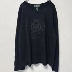 レア✨ラルフローレン【XL】LAUREN ACTIVE エンブレム刺繍 ロンT