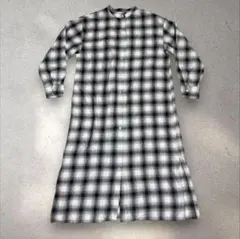 【美品】アースミュージック&エコロジー バンドカラー チェック ロング【C18】