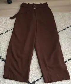 ブラウン ワイドパンツ
