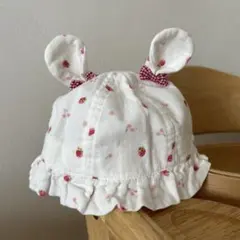 耳付きベビー帽子46cm