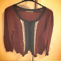 majestic regon ニットカーデ(深い赤)