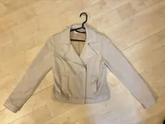CECIL McBEE ベージュスウェードライダースジャケット