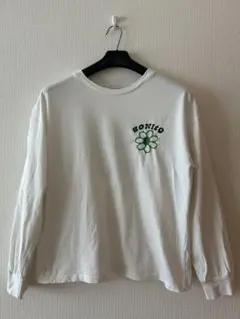 ★As Know As Plus★ BONITO 花刺繍 コットン長袖Tシャツ