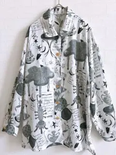 【BIEN SUR（ビヤンシュール）】ブラウス　オーバーサイズ　 金ボタン　L