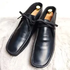 美品✨ クラークス 26.5 ワラビー 15522 レザー ブラック ブーツ