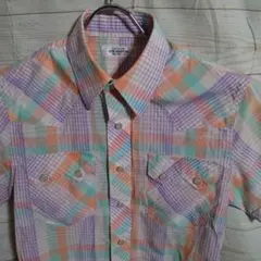 く857 ハリウッドランチマーケット チェック柄 半袖 シャツ 1(S)