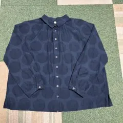 水玉キャンバス グランシャツ　ポルカドット　M Lのサムネイル