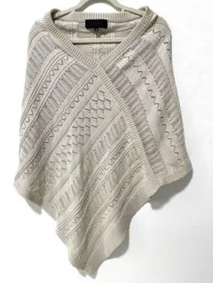 UNTITLED 変形ニット ポンチョ風 ベージュ 美品 ワールド
