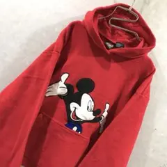 90s ディズニー ミッキーマウス フリースパーカー ブルゾン ヴィンテージ L