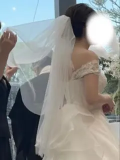 ホワイト チュール ウェディングベール