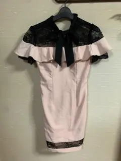 値下げ！キャバドレス　ボウタイ　黒レース　袖なし