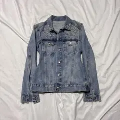 00s vintage ビジュー デニムジャケット y2k