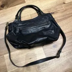 ダコタ　黒レザー ハンドバッグ　ショルダーバッグ