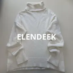 ELENDEEK ウール混タートルネックニットトップス