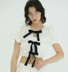 CLANE W FACE CLOUD PUFF SLEEVE TOPS サイズ2のサムネイル