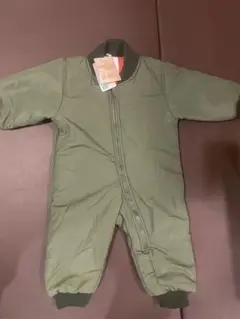 【新品未使用タグ付】 ロンパース カバーオール カーキ グリーン MAー1