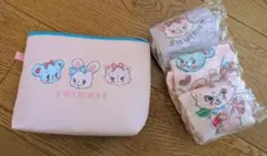 SWIMMER キャラクター柄 ソックス 3足セット ポーチ付き