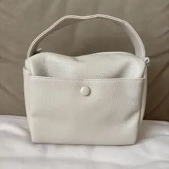 LOWRYS FARM ホワイトレザー ハンドバッグ