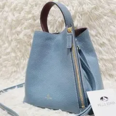 【極美品】ペレボルサ　ショルダーバッグ　レネット　2way　レザー　ピラミッド型